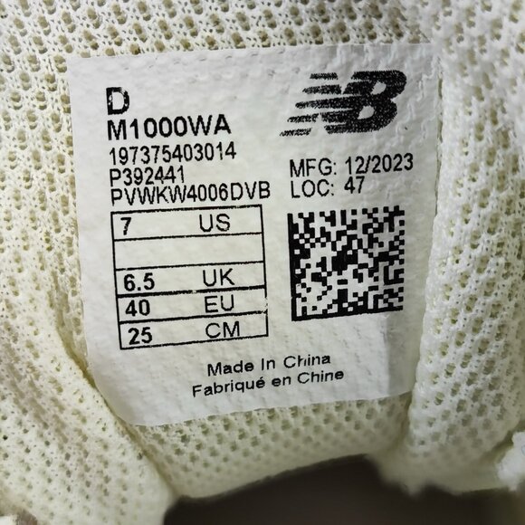New Balance 1000 Men\'s Size 7D US Synthetic White Sneakers Casual M1000WA main image 6